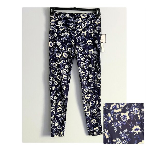 Laundry By Shelli Segal High Waist Leggings with Media Pocket Sz L NWT - Picture 1 of 8